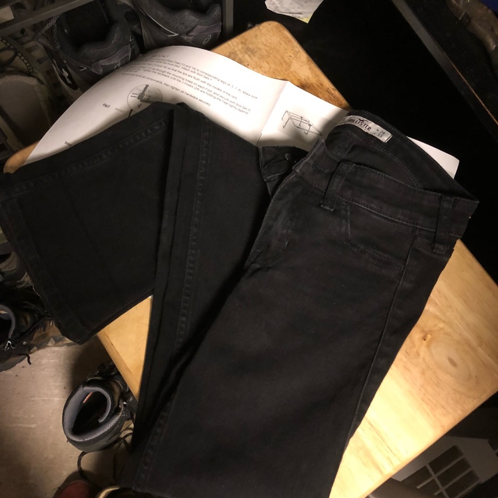 Black Hollister jeans, boot cut, never worn